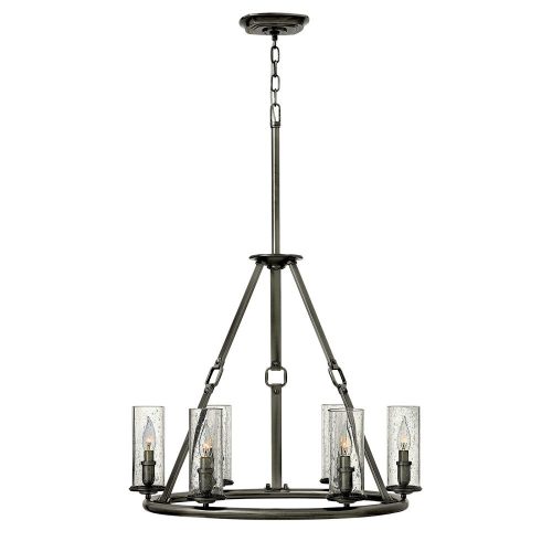 Elstead DAKOTA silver chandelier