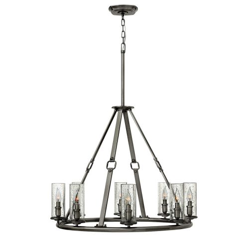 Elstead DAKOTA silver chandelier