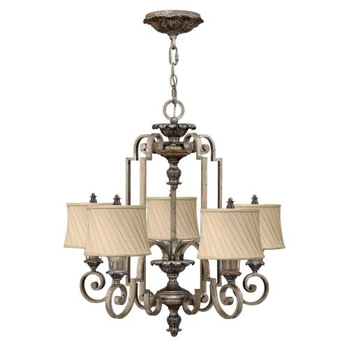 Elstead KINGSLEY silver chandelier