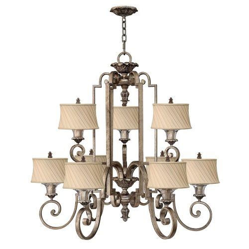 Elstead KINGSLEY silver chandelier