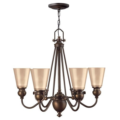 Elstead MAYFLOWER bronze chandelier