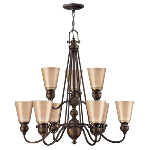 Elstead MAYFLOWER bronze chandelier