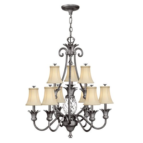 Elstead PLANTATION silver chandelier