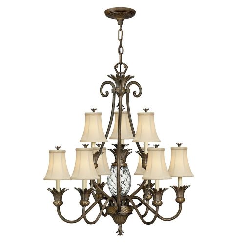 Elstead PLANTATION bronze chandelier