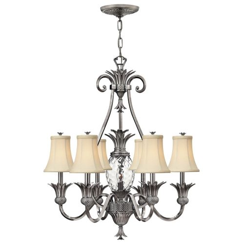 Elstead PLANTATION silver chandelier