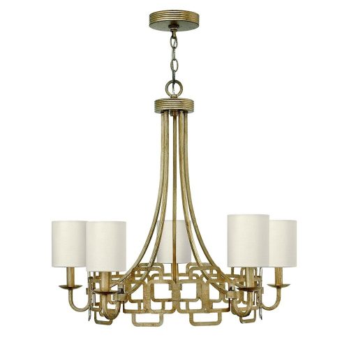 Elstead Sabina silver chandelier