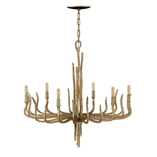 Elstead Spyre gold chandelier