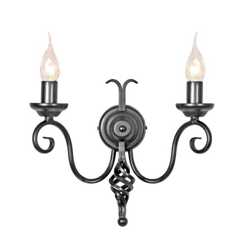 Elstead HARLECH black wall lamp