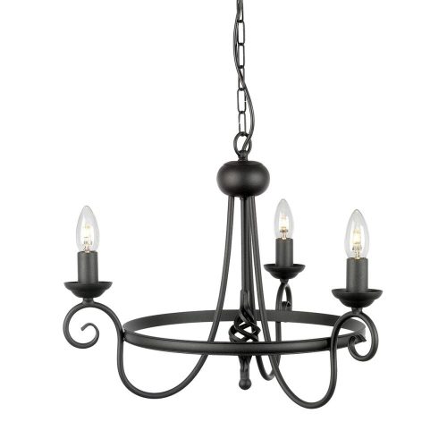 Elstead HARLECH black chandelier