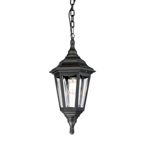 Elstead KINSALE black outdoor pendant