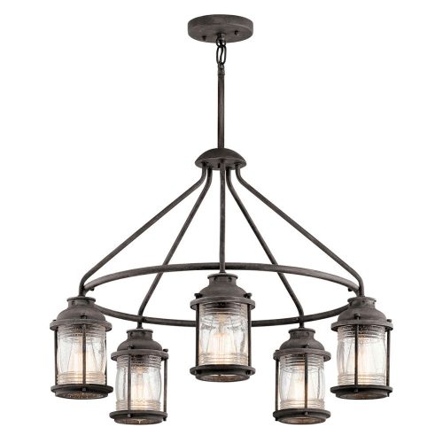 Elstead Ashland Bay gray chandelier