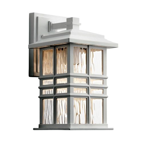 Elstead Beacon Square white outdoor wall lamp