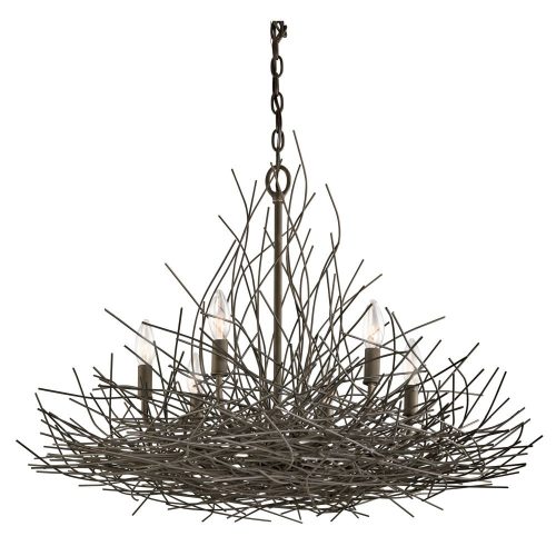 Elstead Organique bronze chandelier