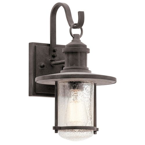 Elstead Riverwood antiqued outdoor wall lamp