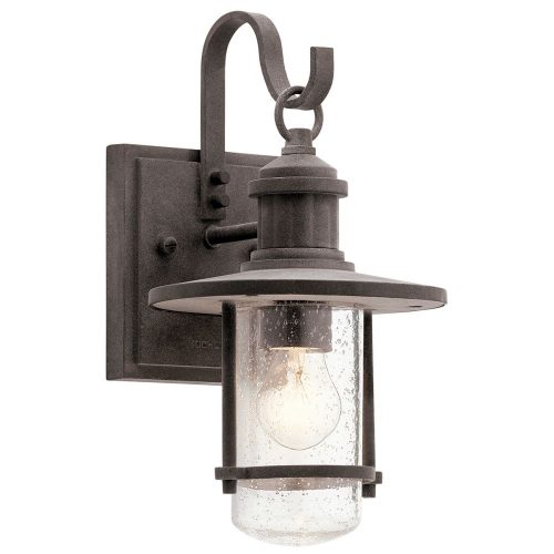 Elstead Riverwood antiqued outdoor wall lamp