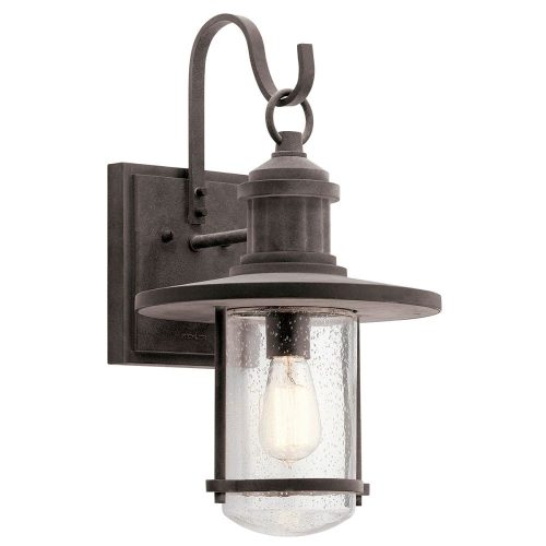 Elstead Riverwood antiqued outdoor wall lamp