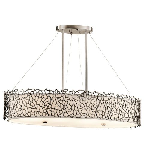 Elstead SILVER CORAL gray pendant