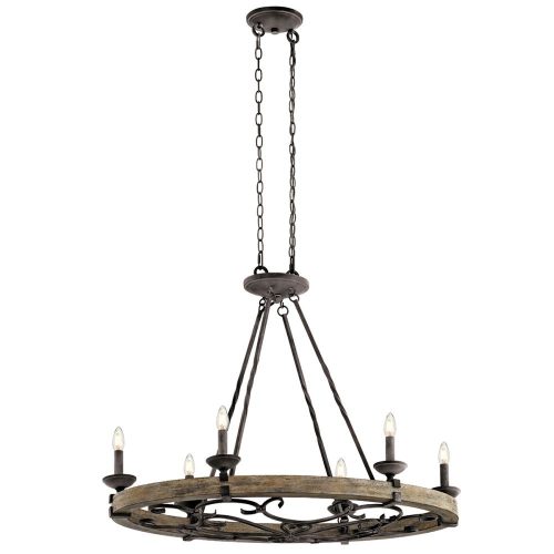 Elstead Taulbee antiqued chandelier