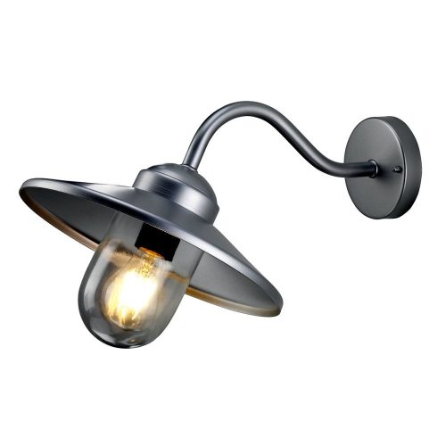 Elstead KLAMPENBORG silver outdoor wall lamp