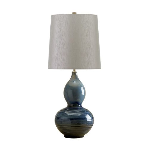 Elstead Lapis Gourd blue table lamp