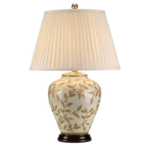 Elstead Leaves Brown Gold gold table lamp