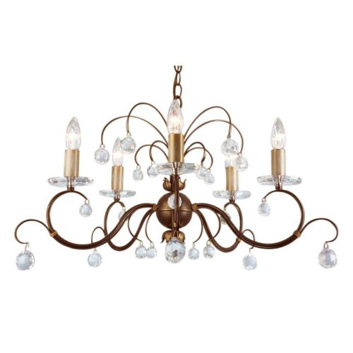 Elstead LUNETTA bronze chandelier