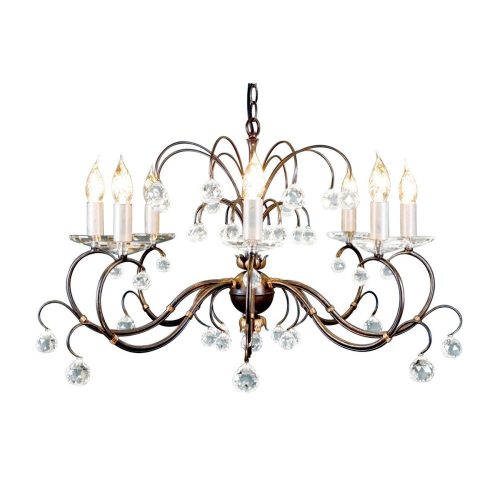 Elstead LUNETTA bronze chandelier