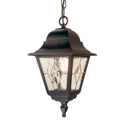 Elstead NORFOLK black outdoor pendant