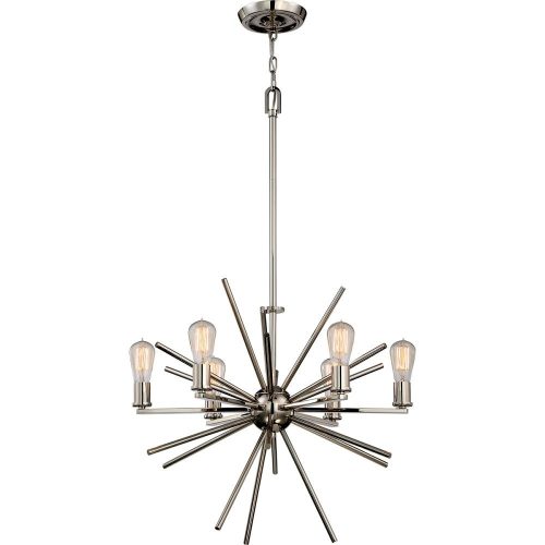 Elstead Carnegie silver chandelier