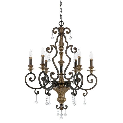 Elstead MARQUETTE white chandelier