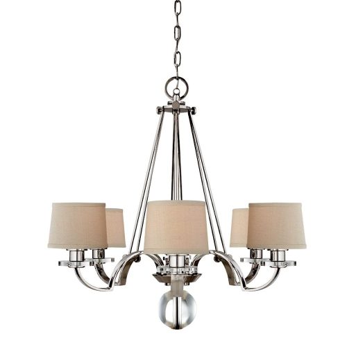 Elstead SUTTON PLACE silver chandelier