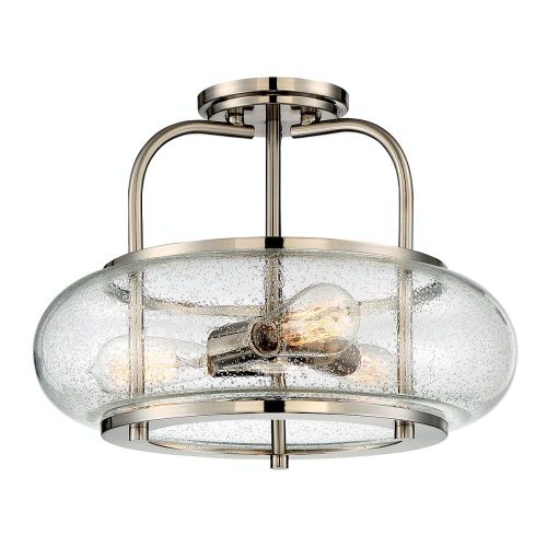 Elstead Trilogy chrome ceiling lamp