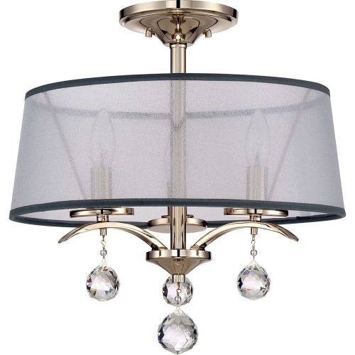 Elstead WHITNEY silver ceiling lamp