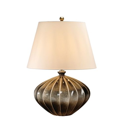 Elstead Rib Pumpkin black table lamp