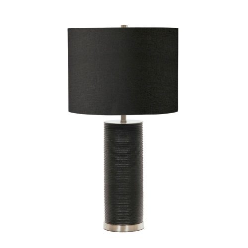 Elstead Ripple black table lamp