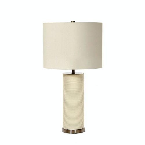 Elstead Ripple white table lamp