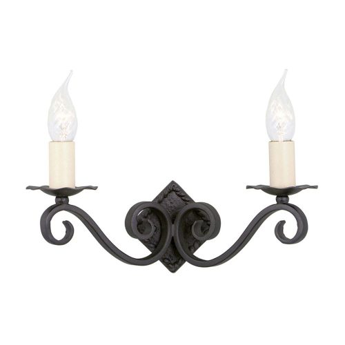 Elstead RECTORY black wall lamp