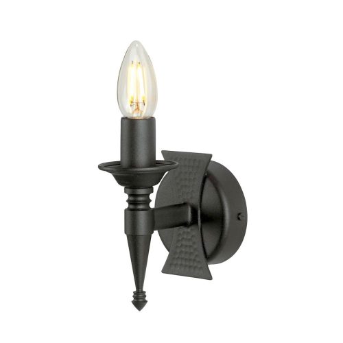 Elstead SAXON black wall lamp