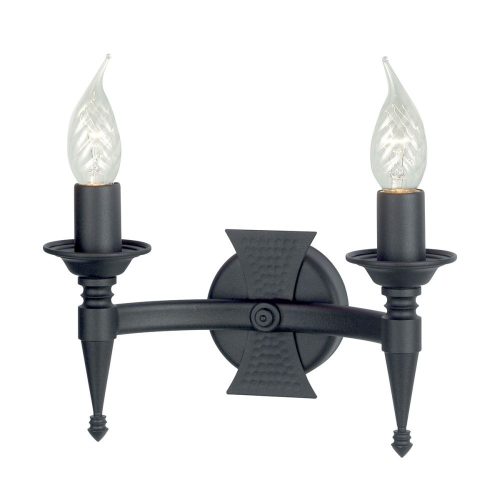 Elstead SAXON black wall lamp