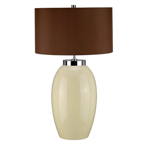 Elstead Victor cream table lamp