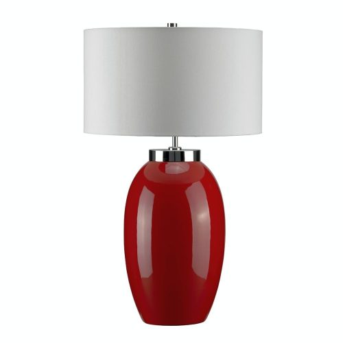 Elstead Victor red table lamp