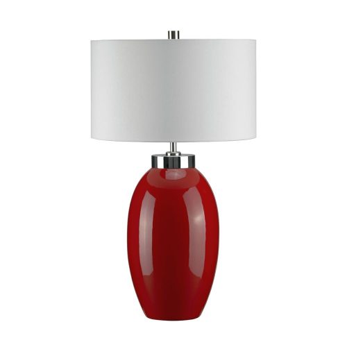 Elstead Victor red table lamp