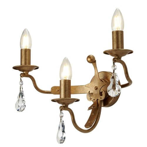 Elstead Windsor gold wall lamp