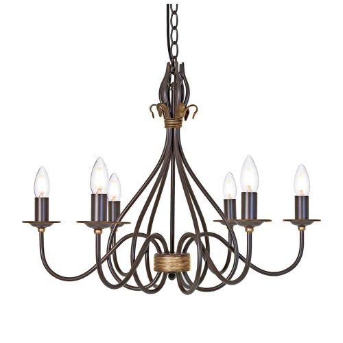 Elstead WINDERMERE gold chandelier