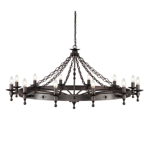 Elstead WARWICK green chandelier