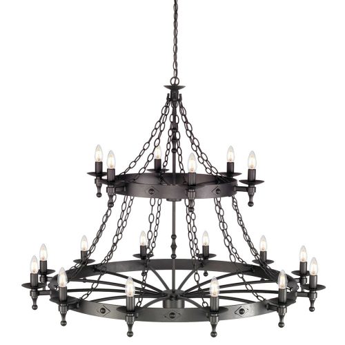 Elstead WARWICK black chandelier