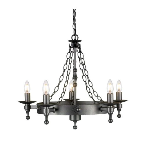 Elstead WARWICK black chandelier