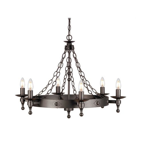 Elstead WARWICK black chandelier