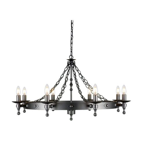 Elstead WARWICK black chandelier