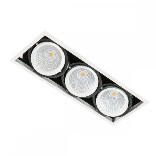 Italux Vertico Triple 4000K black recessed indoor light